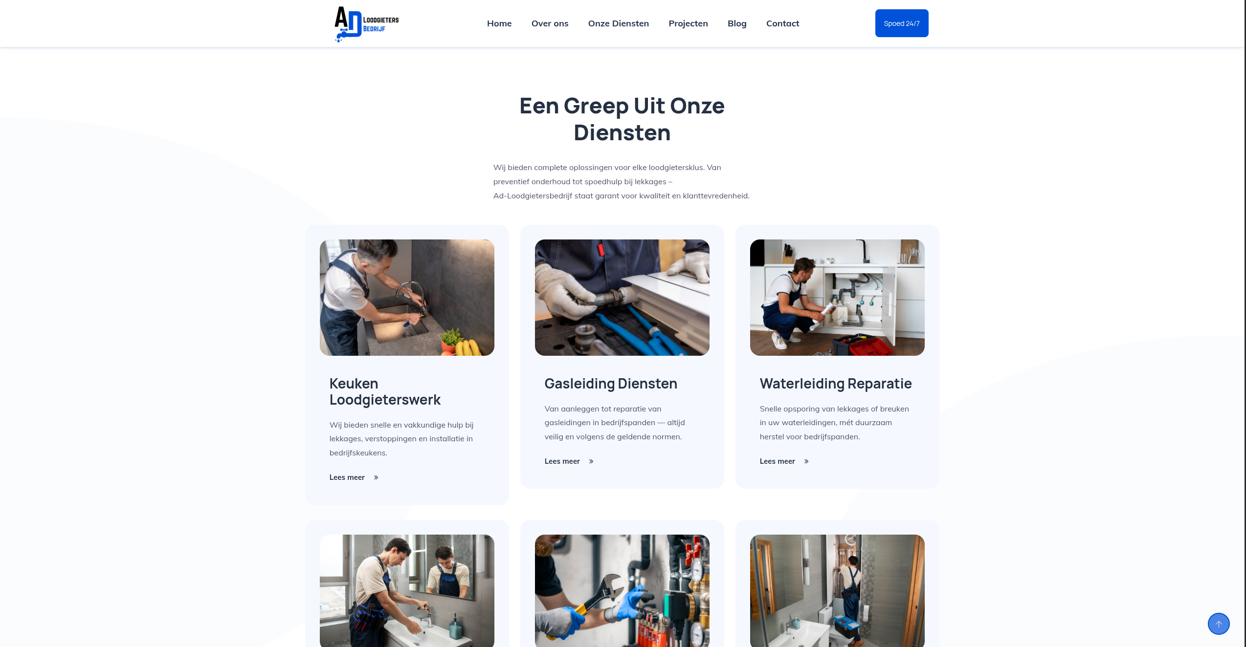 AD Loodgietersbedrijf — Loodgieter screenshot 1 (mockdata)