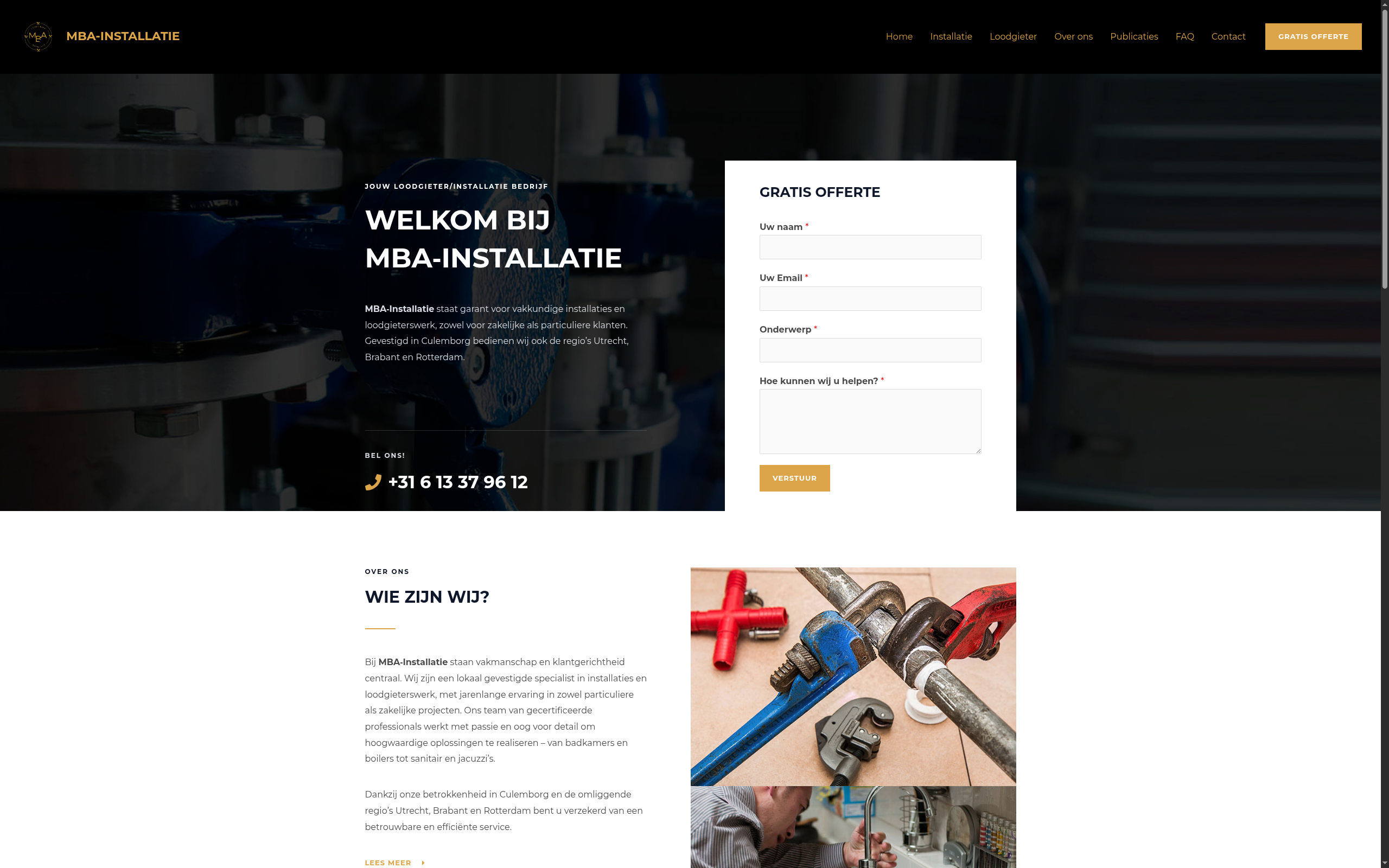 MBA-installaties — Installatiebedrijf screenshot 1 (mockdata)