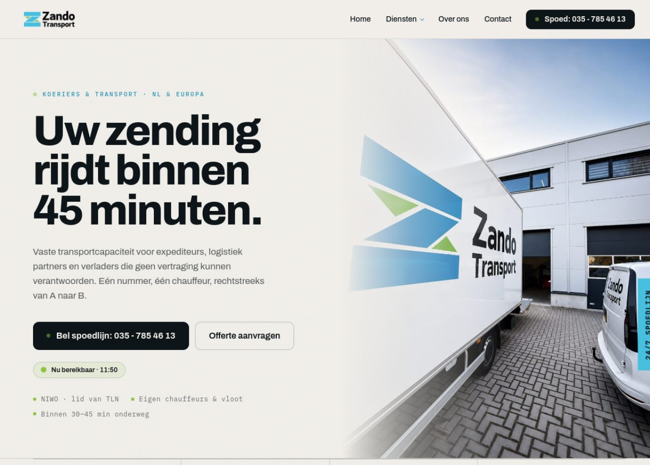 Zando Transport — Transport & logistiek screenshot 1